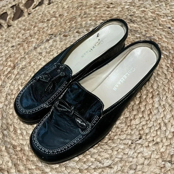 Cole Haan Black Patent Leather Slip-ons - Picture 3 of 5
